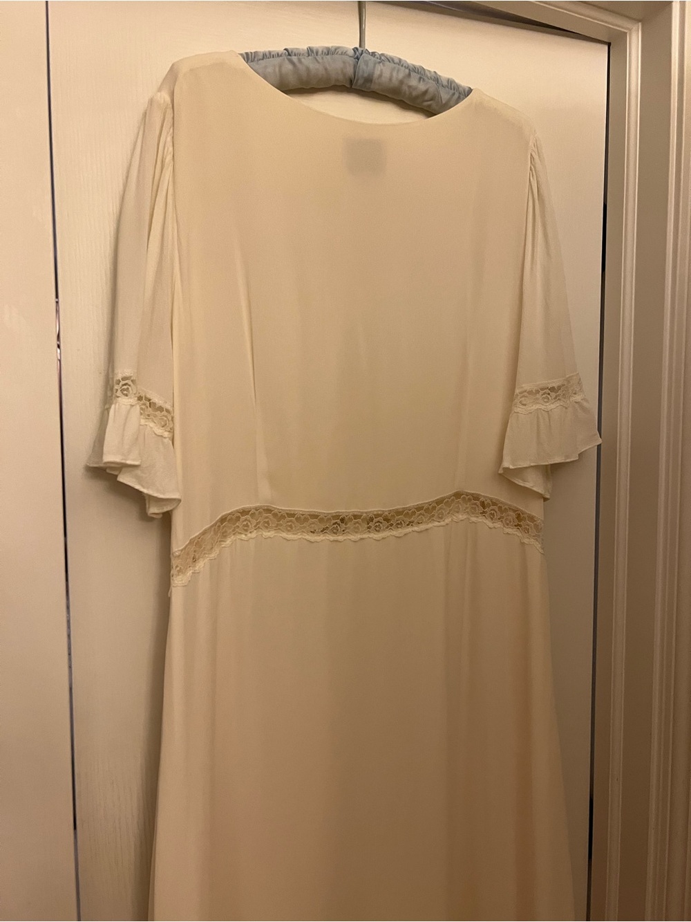 Reformation Cream Lace-Trim Button Front Dress - Picture 11 of 16
